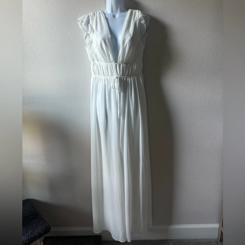 Lulus white Ruffled jumpsuit - Picture 1 of 4